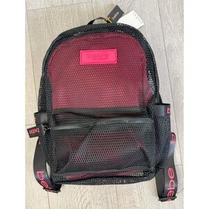 Bebe Double Net Pink Mini Backpack (NWT)